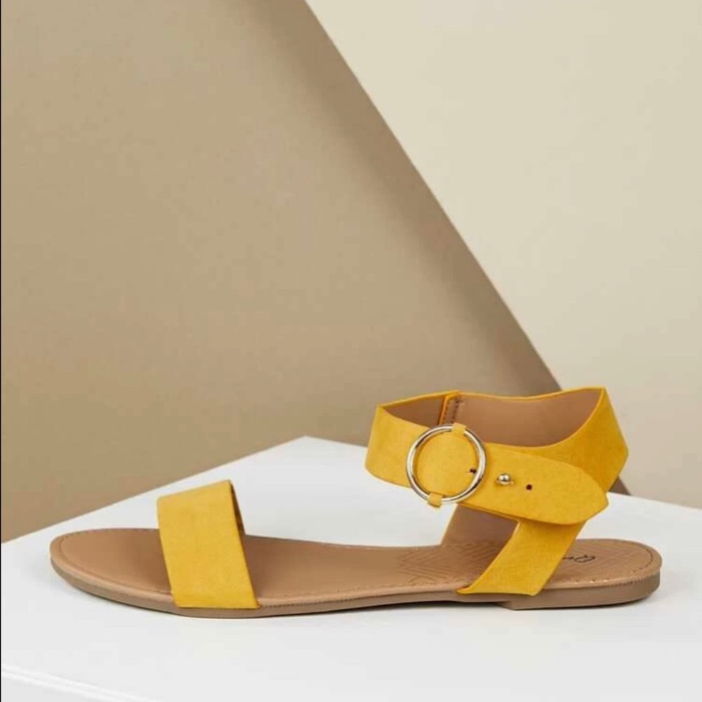 yellow summer shein sandals
